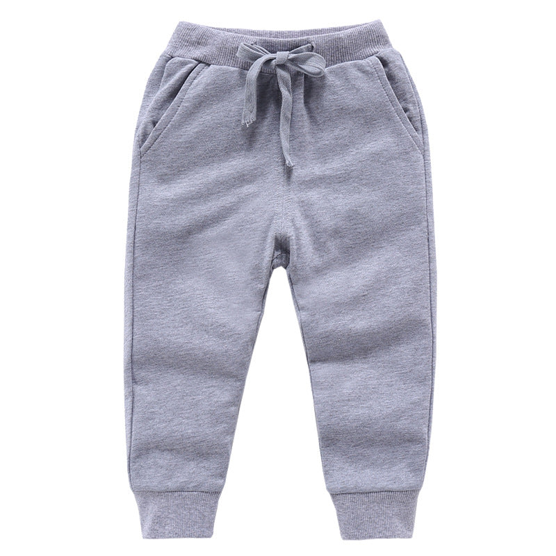 Solid Color Cotton Pants for Kids