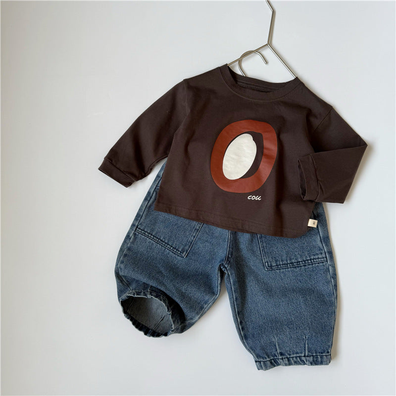 Mid-Waist Denim Pants for Kids