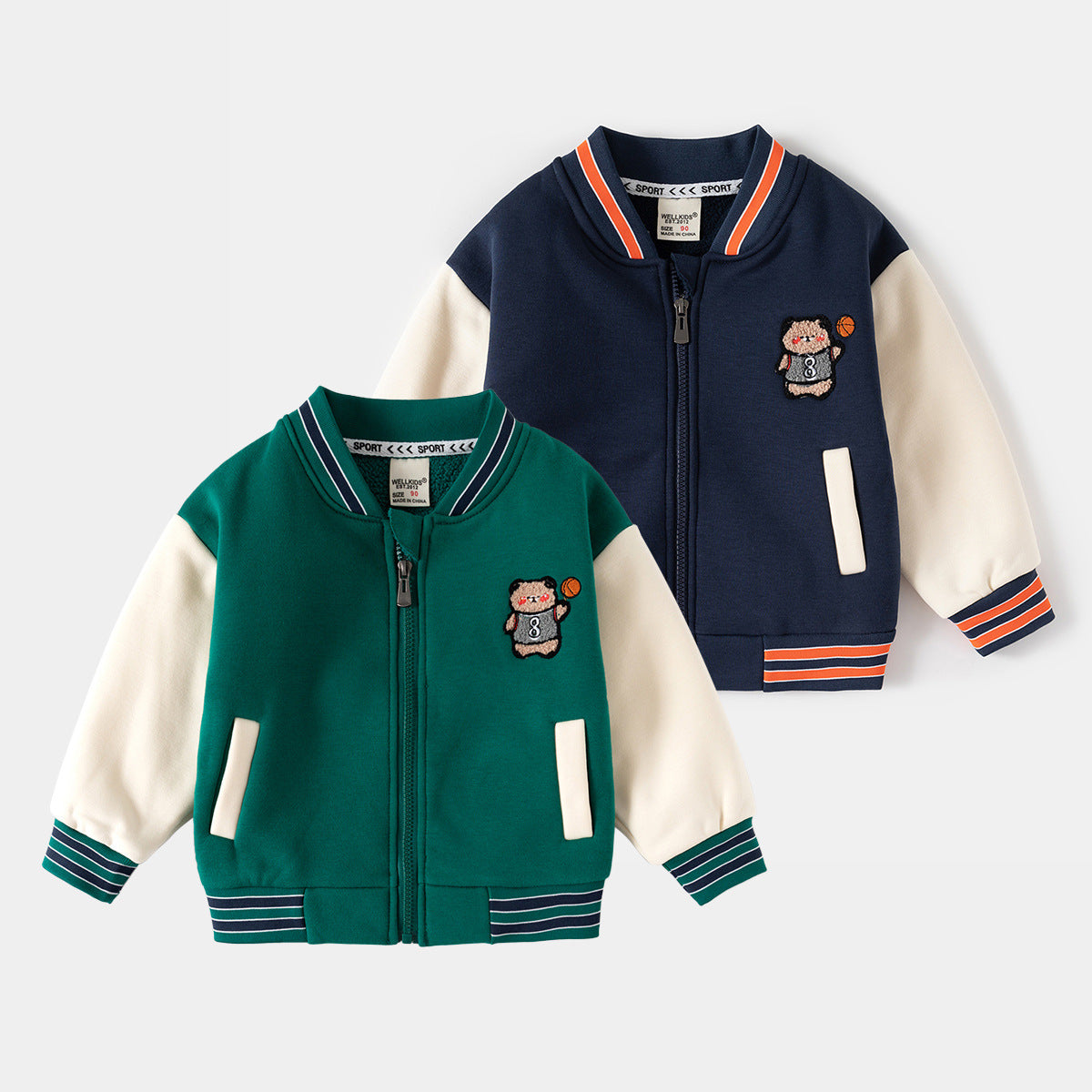 Fleece-Lined Zip-Up Hoodie for Boys