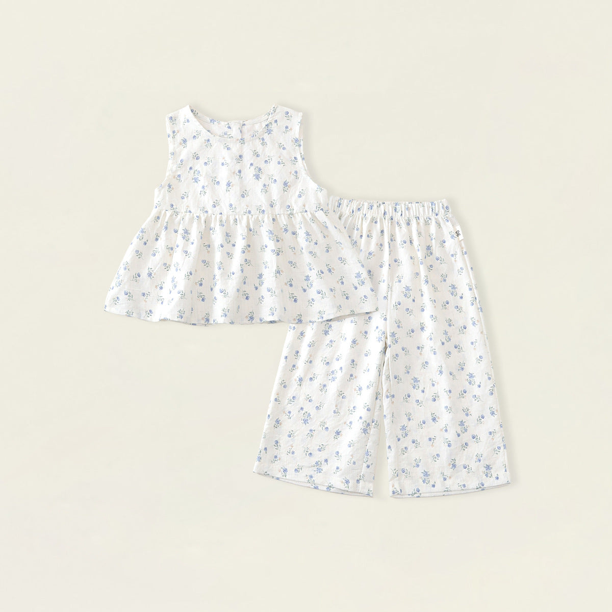 Floral Sleeveless Wide-Leg Two-Piece Set