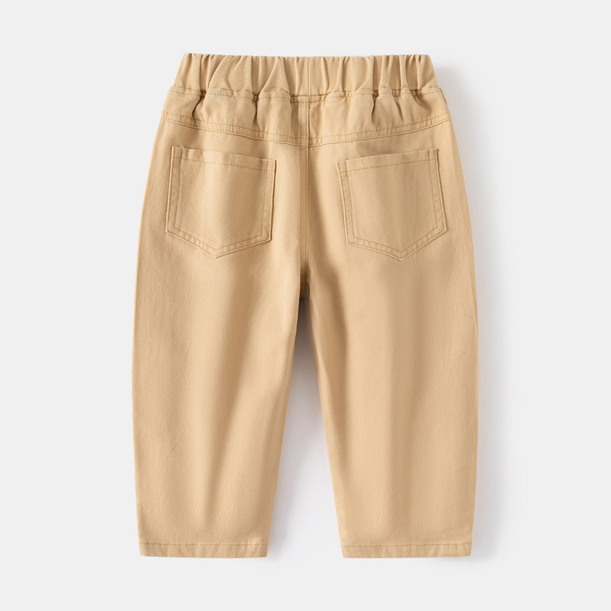 Khaki Pleated Casual Trousers