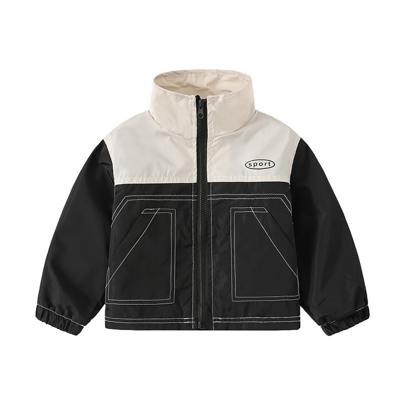 Fleece-Lined Color-Block Jacket, Alternate Colorway