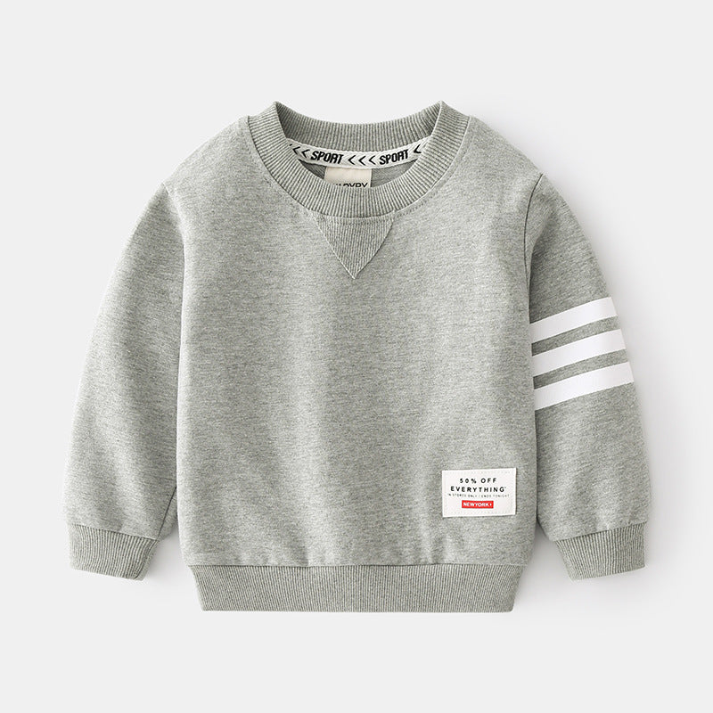 Striped Sport Pullover Hoodie for Baby