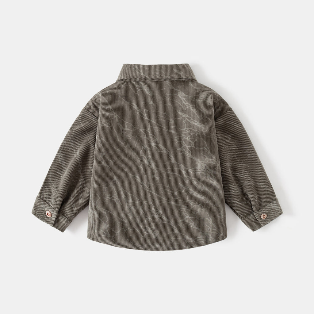Cotton Twill Long Sleeve Shirt for Boys