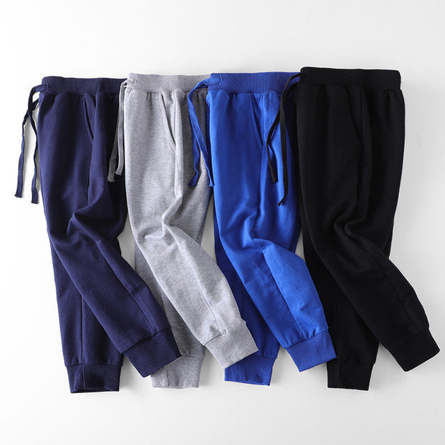 Solid Color Cotton Pants for Kids