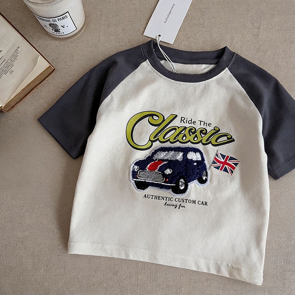 Playful Print Round Neck Tee for Kids