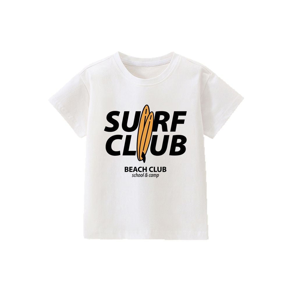 Solid Color Short Sleeve Tee for Boys