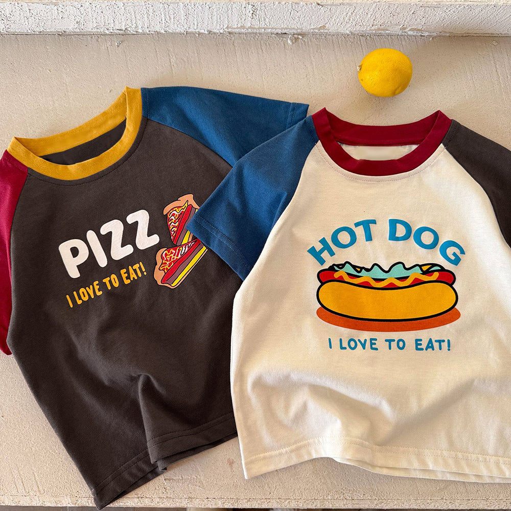 Playful Food Print Tee for Kids