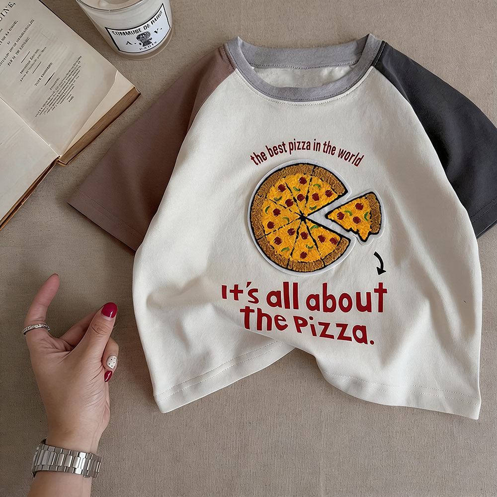 Playful Print Round Neck Tee for Kids
