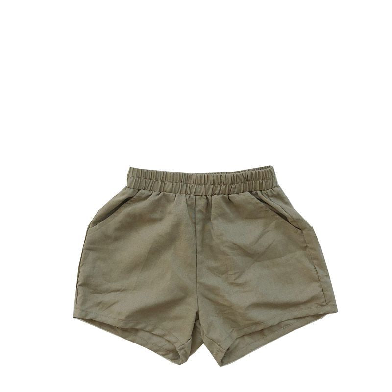 Natural Linen Washed Shorts
