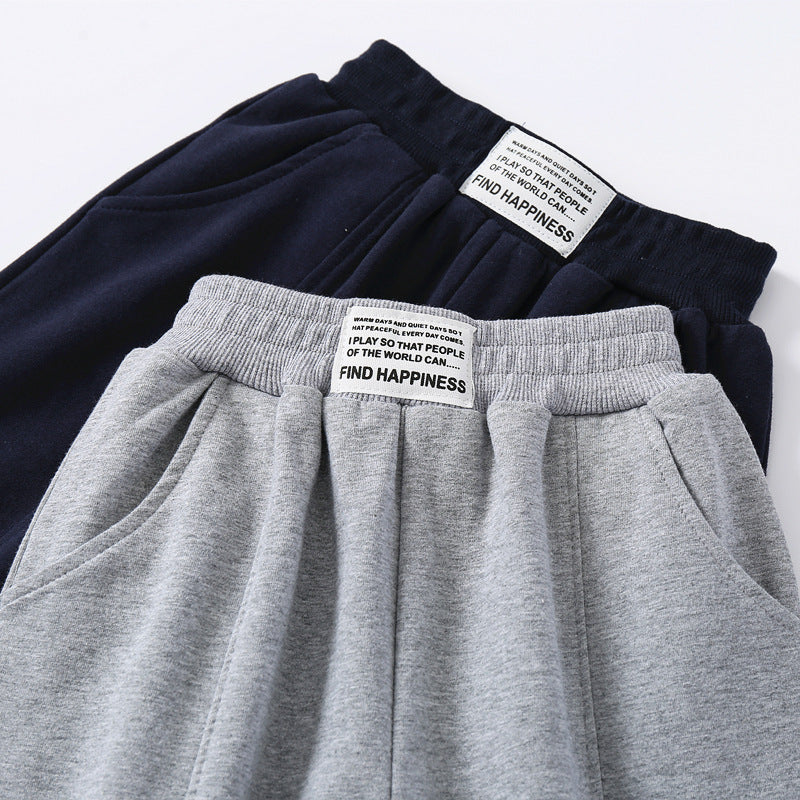 Spliced Label Casual Pants