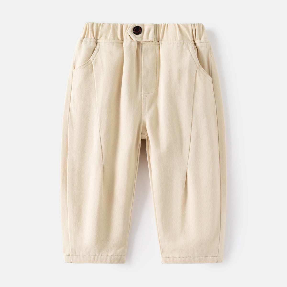 Khaki Pleated Casual Trousers
