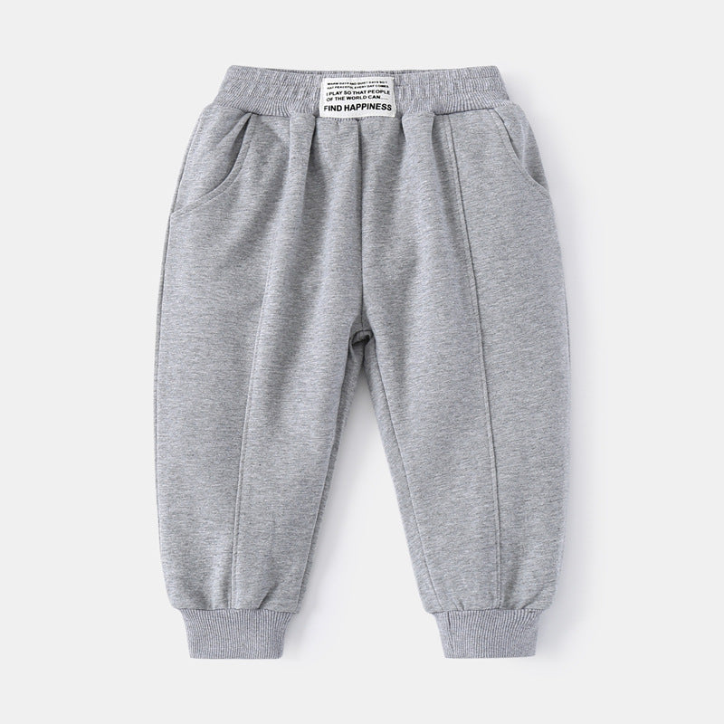 Spliced Label Casual Pants
