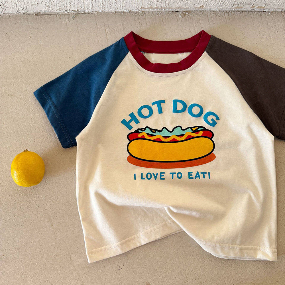 Playful Food Print Tee for Kids