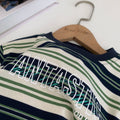 Green Striped Long Sleeve Tee for Kids