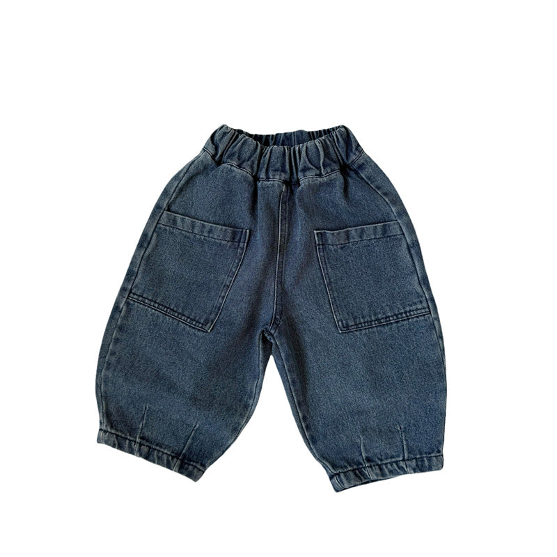 Mid-Waist Denim Pants for Kids