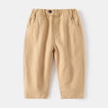 Khaki Pleated Casual Trousers
