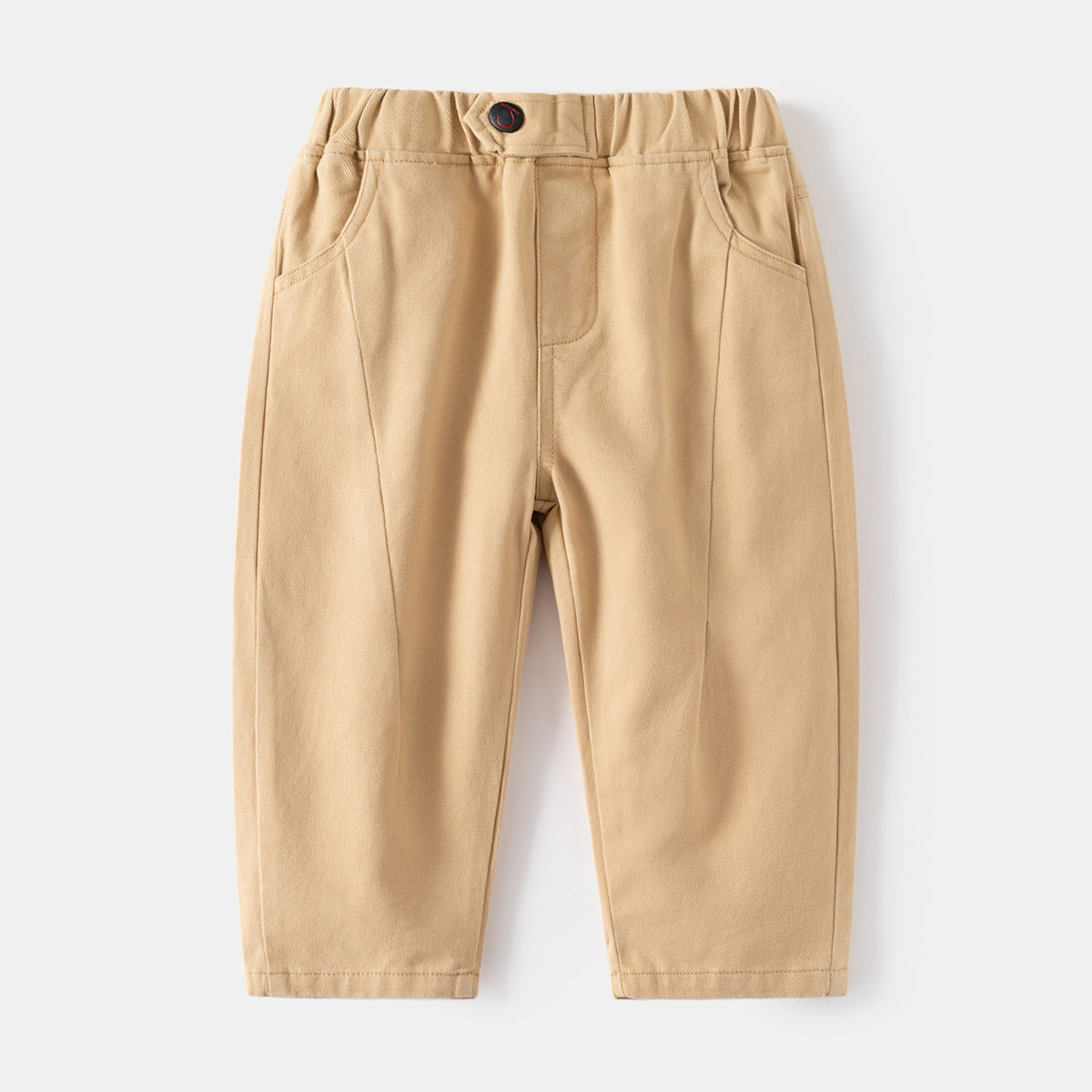 Khaki Pleated Casual Trousers