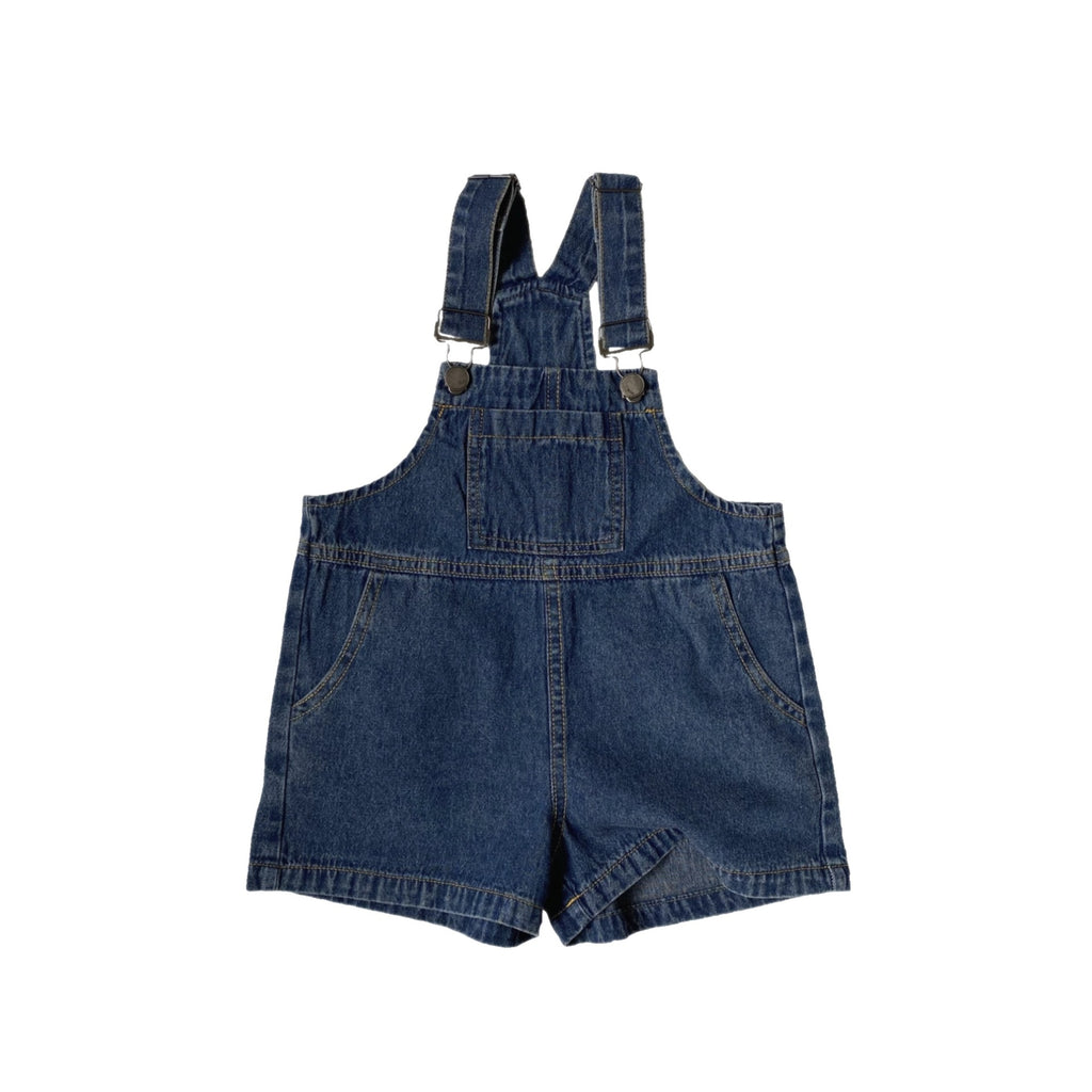Denim Camisole Overalls Shorts