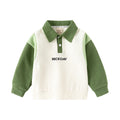 Embroidered Letter Patchwork Sweatshirt