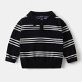 Striped Polo Collar Sweater for Kids