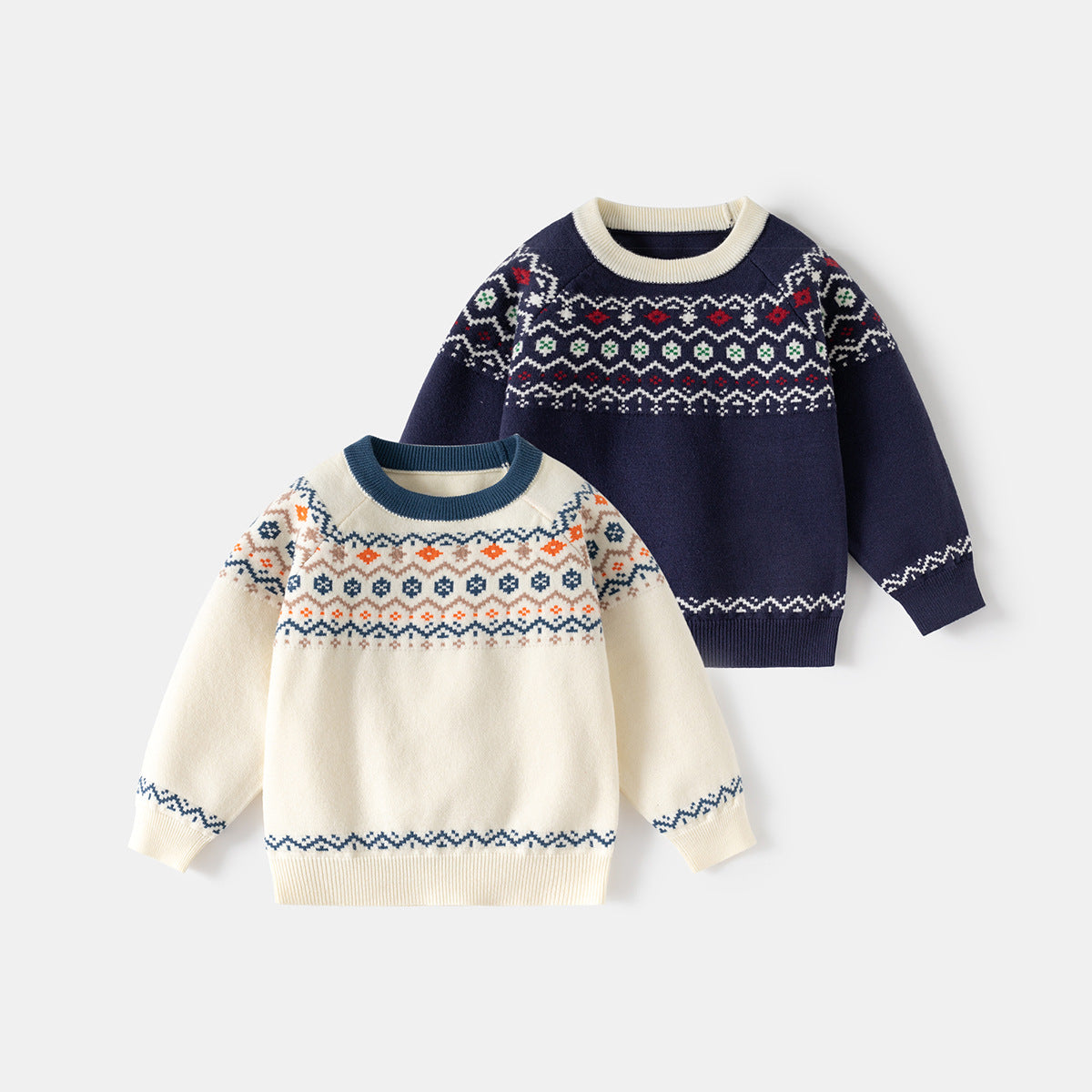 Color-Block Knit Sweater for Boys