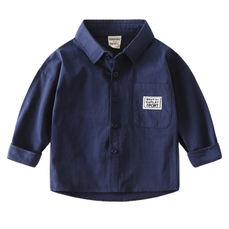 Square Neck Long Sleeve Shirt for Boys