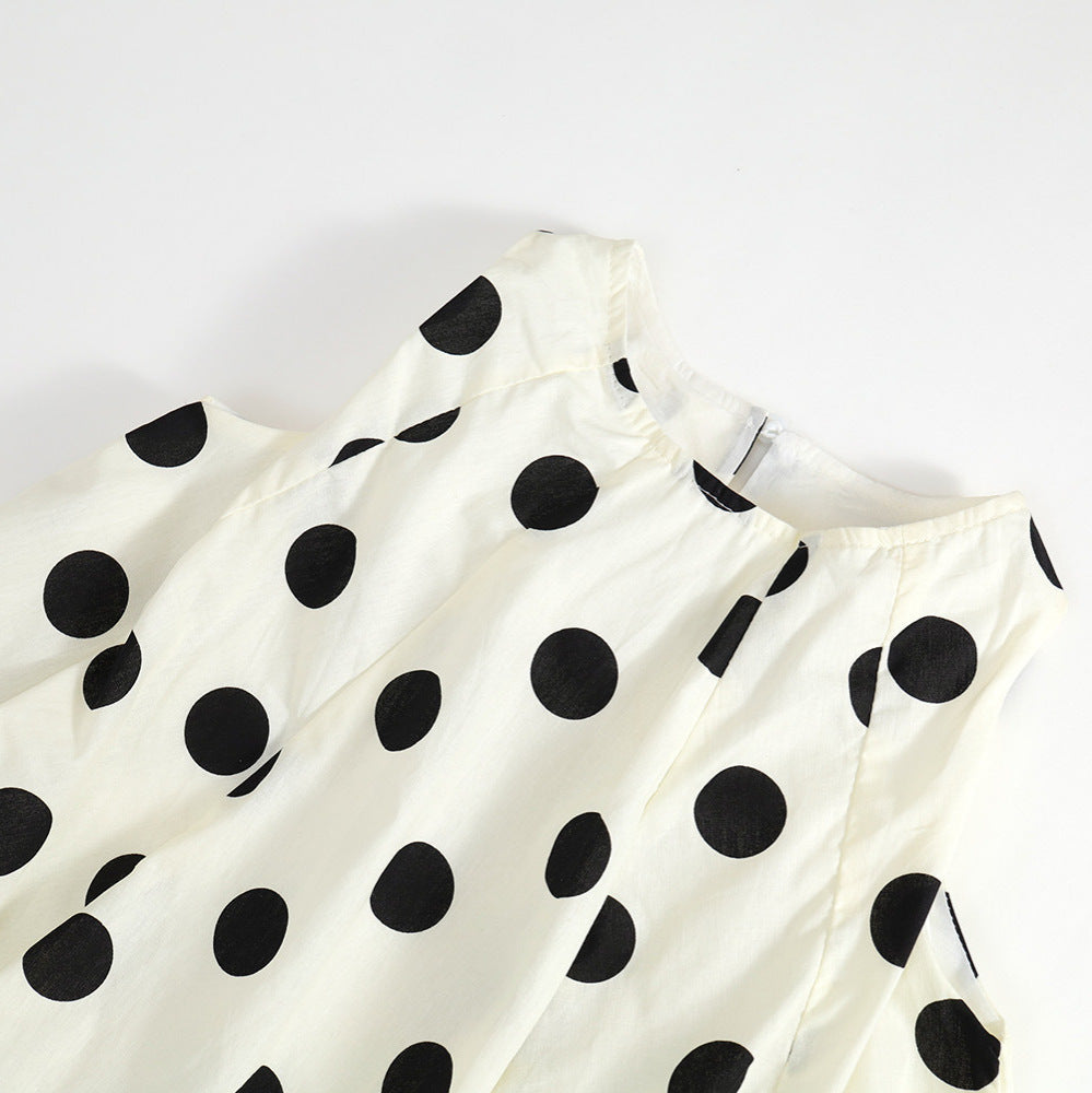 Polka Dot Sleeveless Dress for Girls