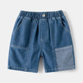 Color-Blocked Denim Shorts for Boys