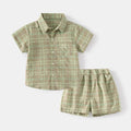 Button-Up Shirt & Shorts Two-Piece Set