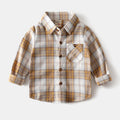 Plaid Button-Front Shirt for Boys