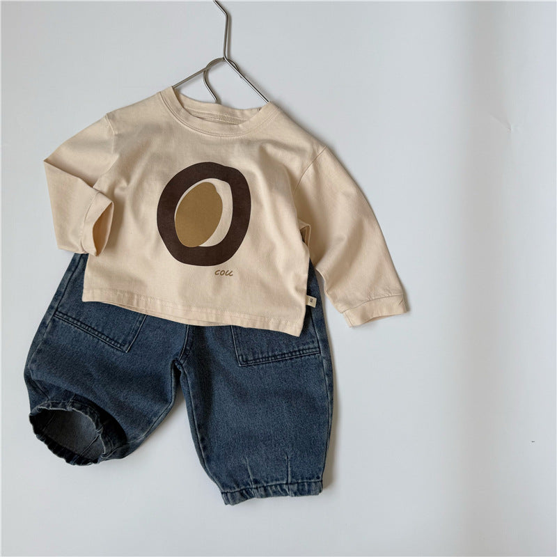 Mid-Waist Denim Pants for Kids