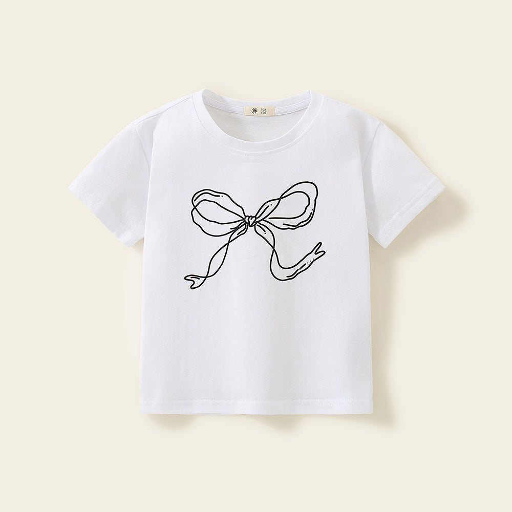 Bow Print Tee for Kids