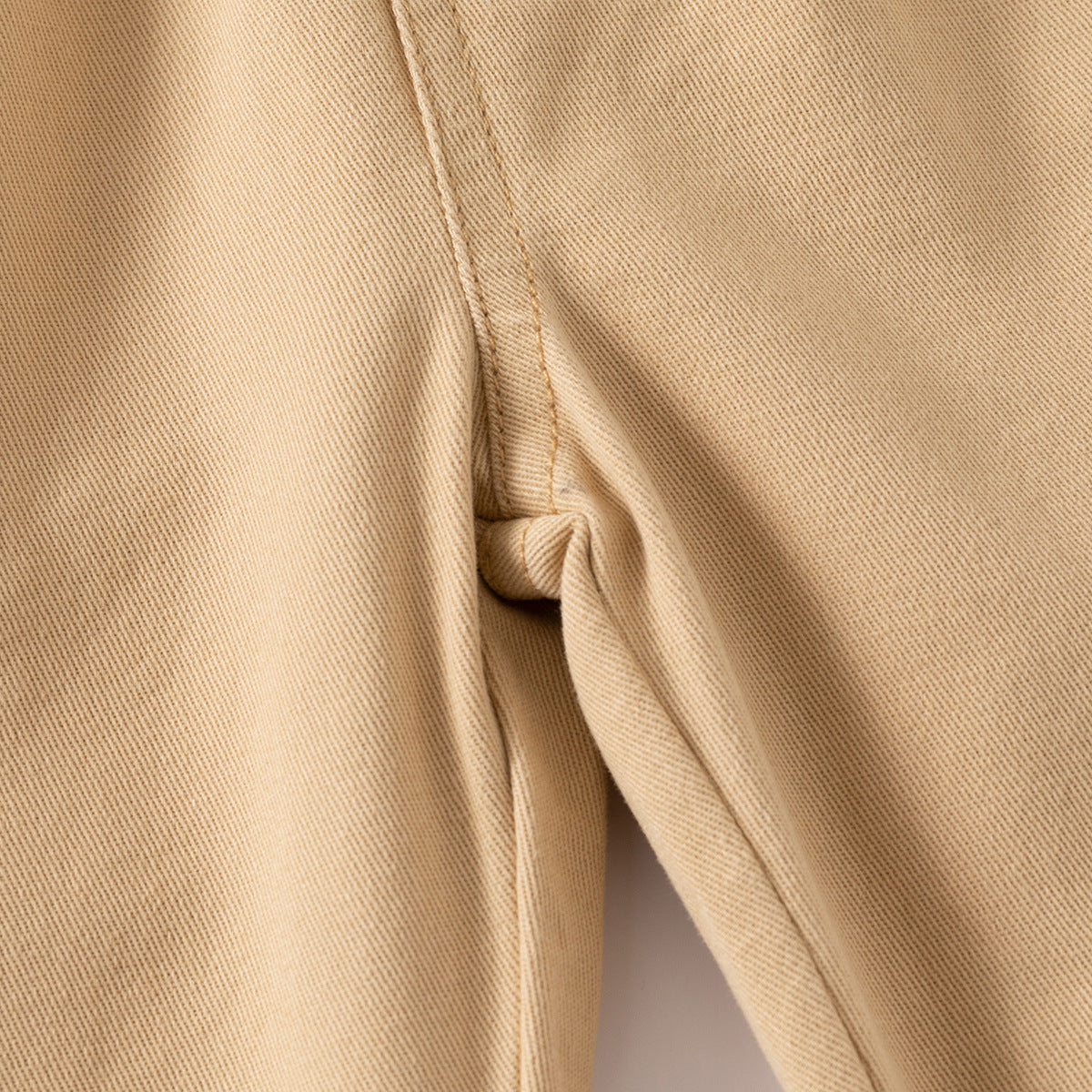 Khaki Pleated Casual Trousers