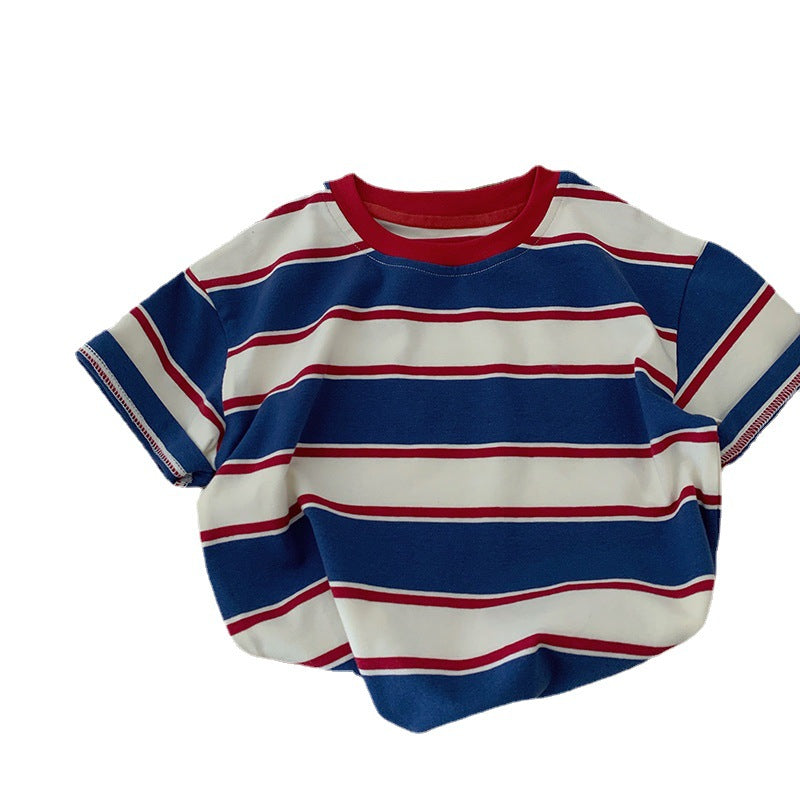 Striped Character Print Tee for Kids