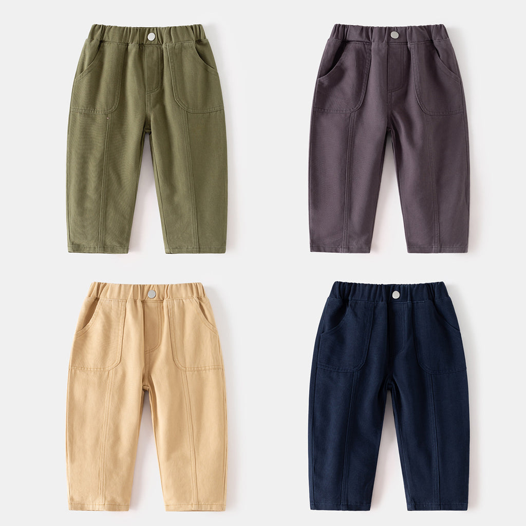 Stitched Detail Casual Trousers for Boys