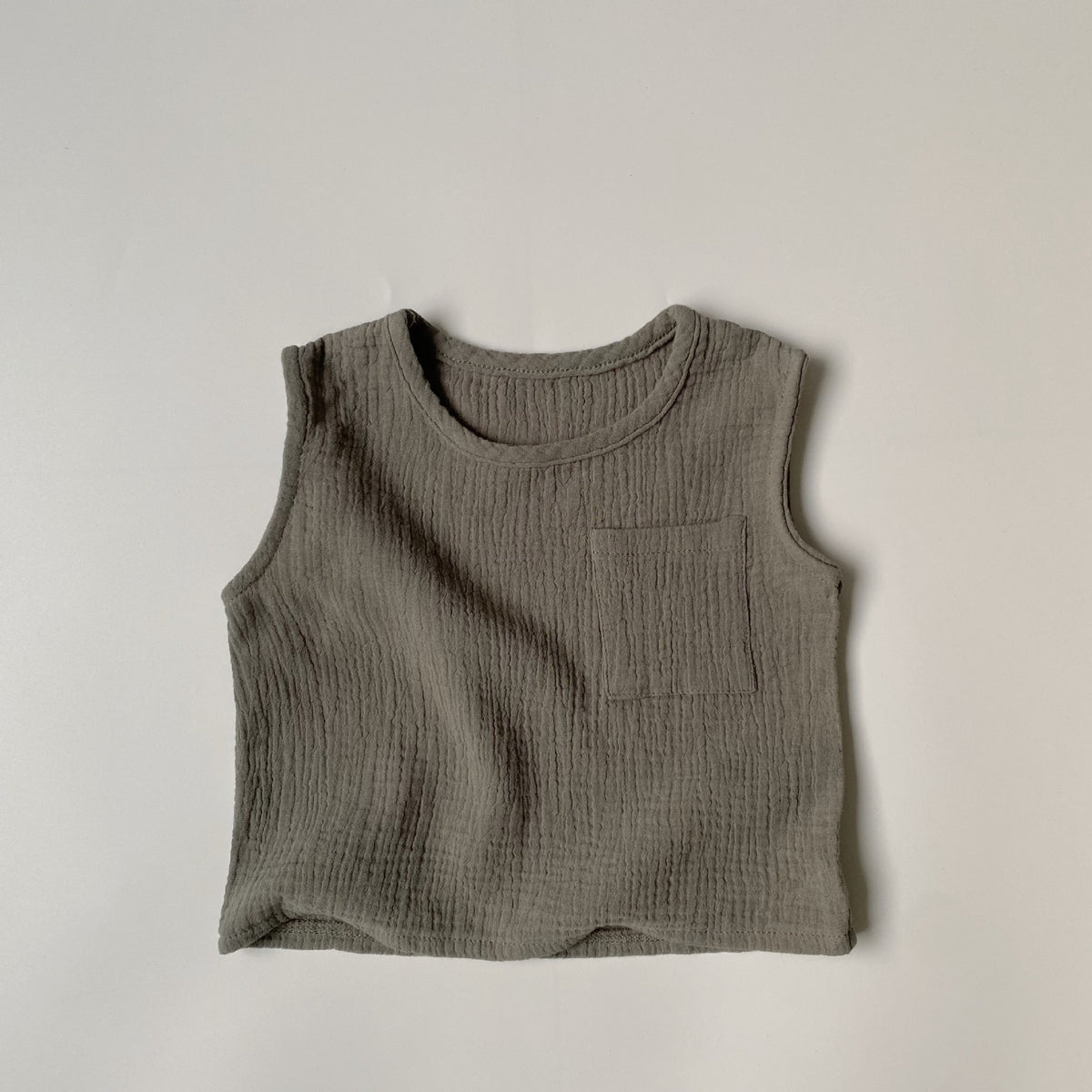 Textured Knit Patch Vest for Kids