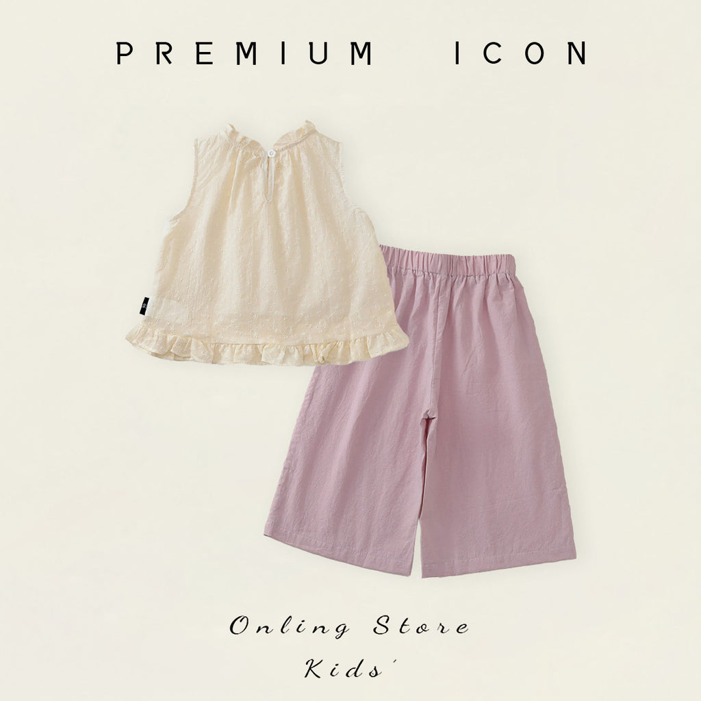 Floral Ruffle Babydoll Top Set for Girls