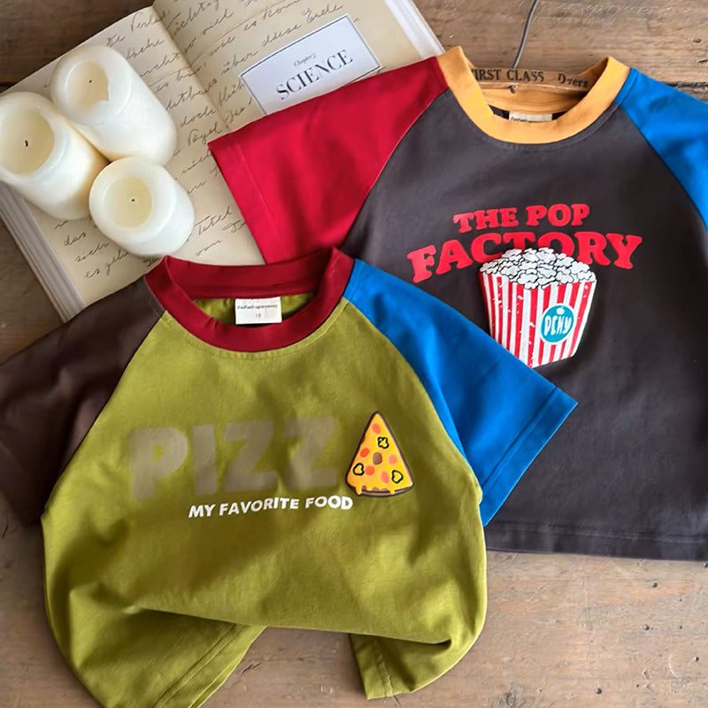 Color-Block Print Tee for Kids