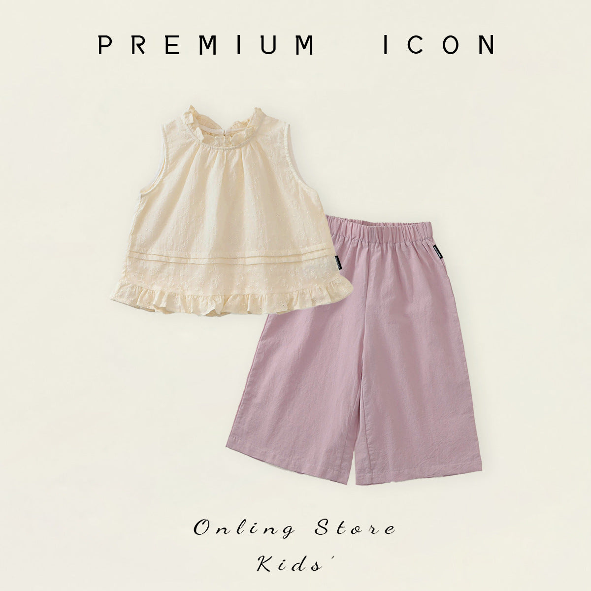 Floral Ruffle Babydoll Top Set for Girls