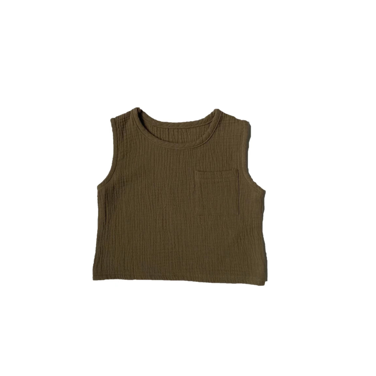 Textured Knit Patch Vest for Kids