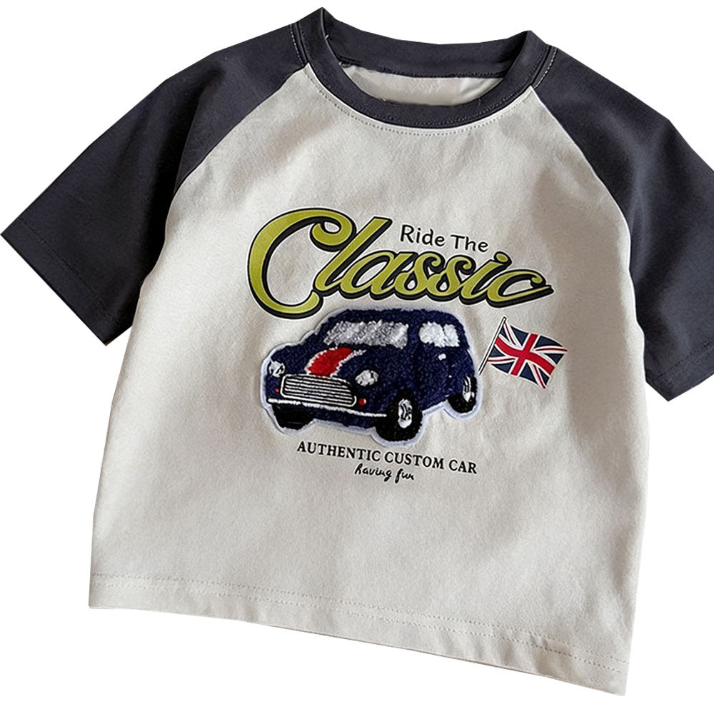 Playful Print Round Neck Tee for Kids