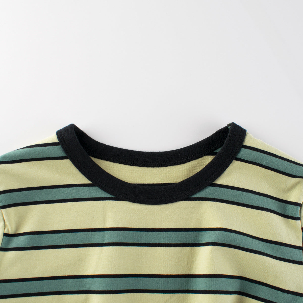 Apricot & Black Striped Tee for Boys