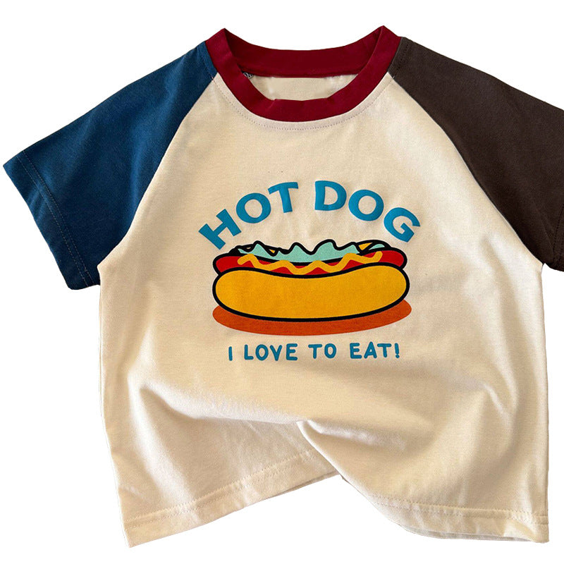 Playful Food Print Tee for Kids