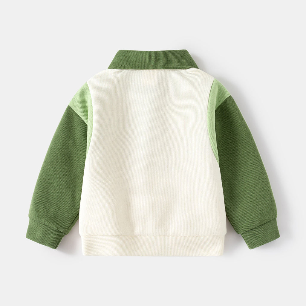 Embroidered Letter Patchwork Sweatshirt