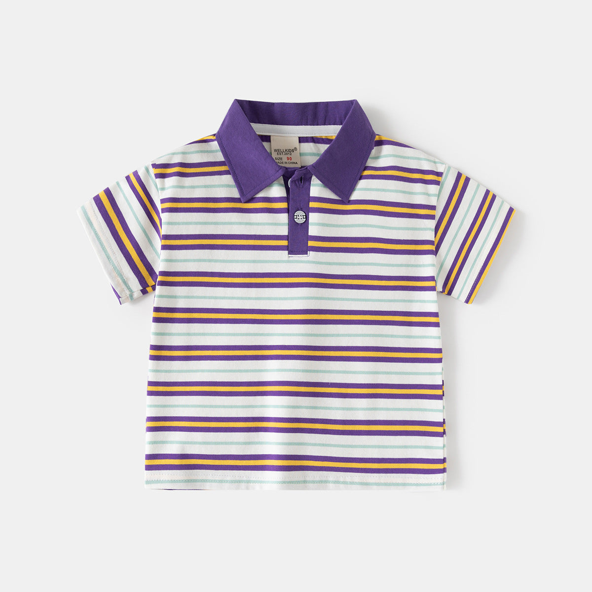 Striped Collar Polo Shirt for Boys