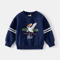Novelty Goose Print Pullover Hoodie