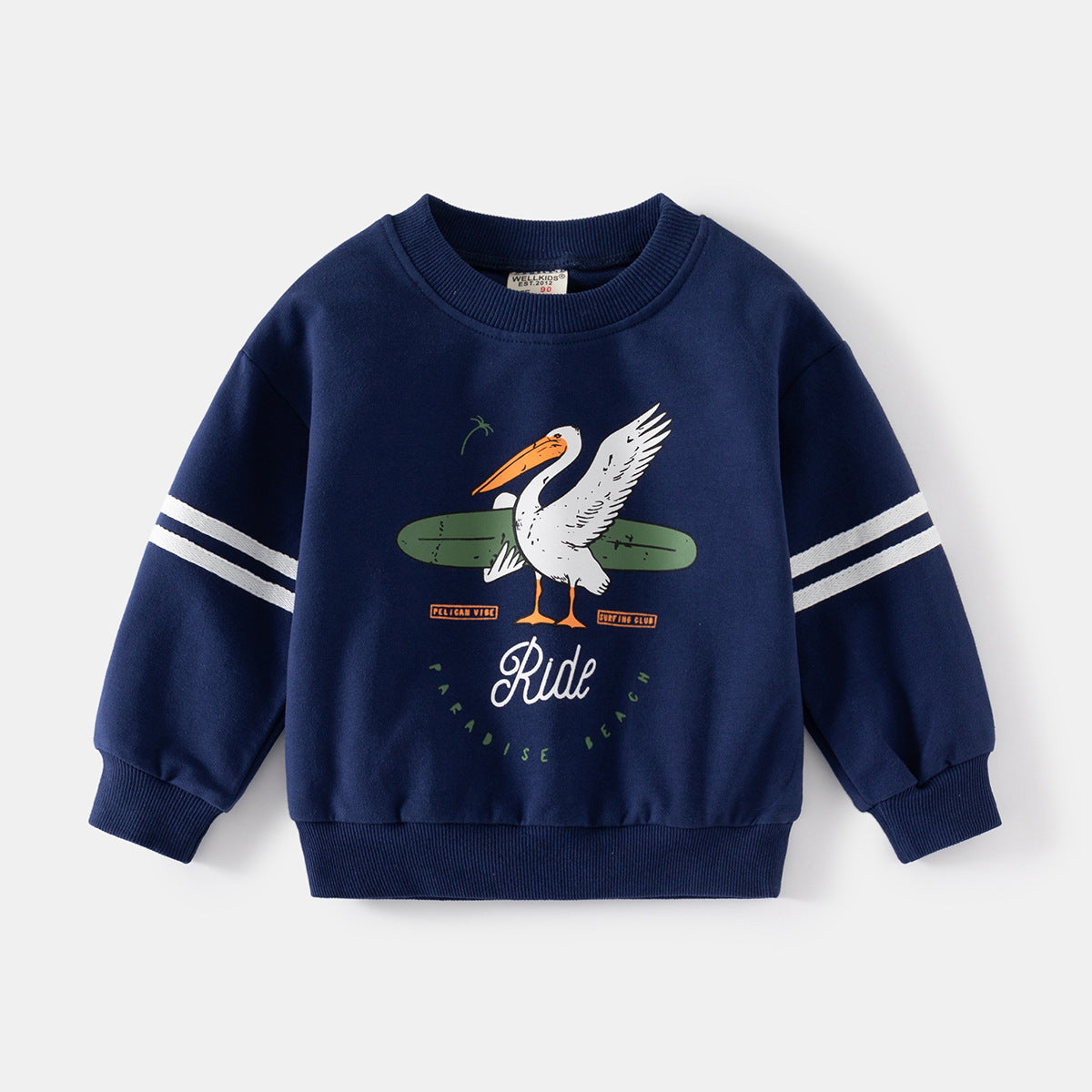 Novelty Goose Print Pullover Hoodie