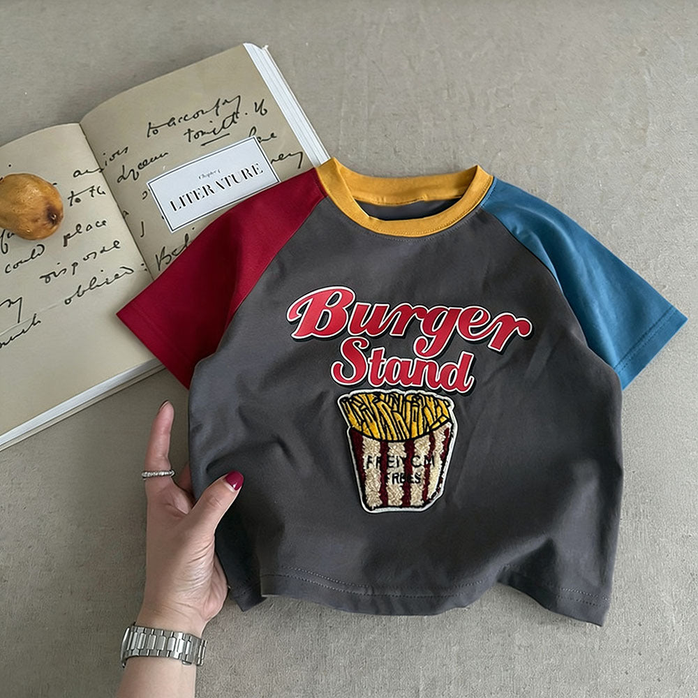 Playful Print Round Neck Tee for Kids