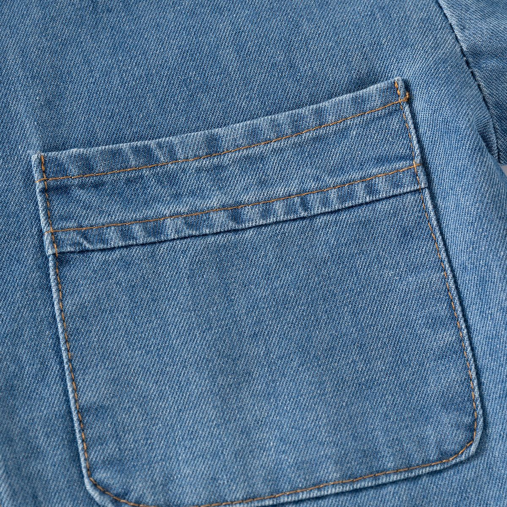 Washed Denim Button-Down Shirt for Boys